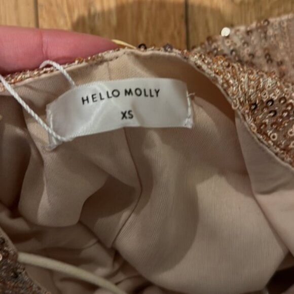 NWT hello molly shiny one shoulder mini dress - Picture 3 of 4